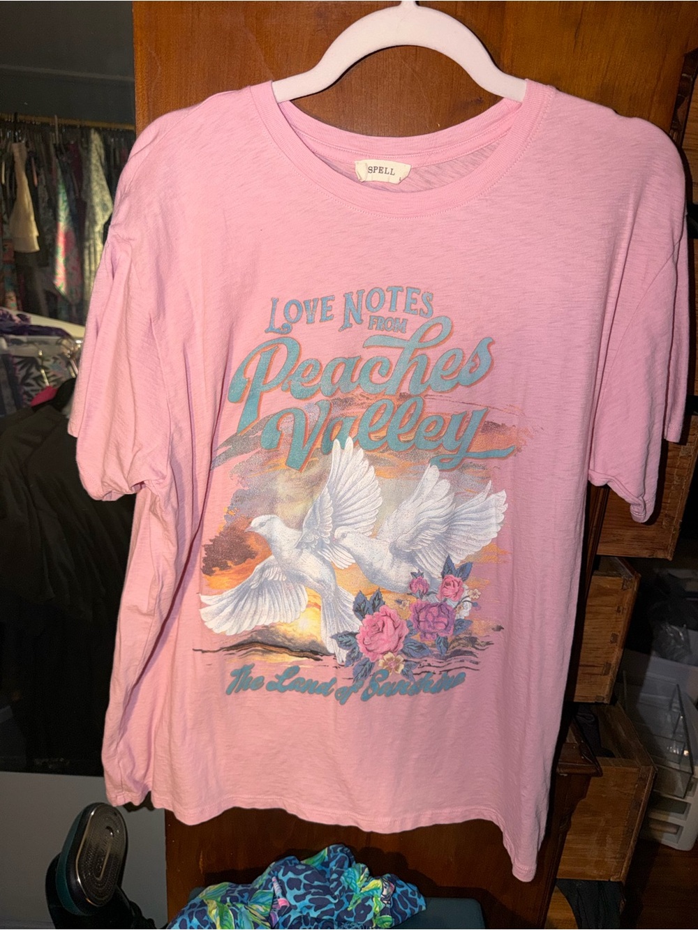 Spell Love Notes From Peaches Valley Biker Tee